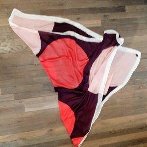 LOFT Polka Dot Geometric Square Scarf Circle Pattern Neck Tie One Size